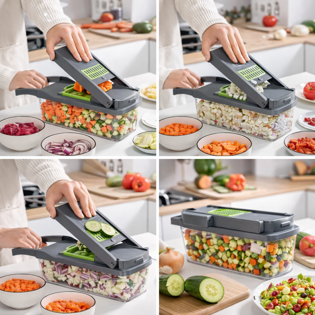 GemüseFix Pro - Multifunktionaler Gemüseschneider